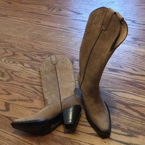 Never worn only stored, leather cowboy boots from Texas